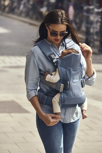 Babybjorn Baby Carrier One Air 3D Mesh - Slate blue  (FREE Carrier Cover)