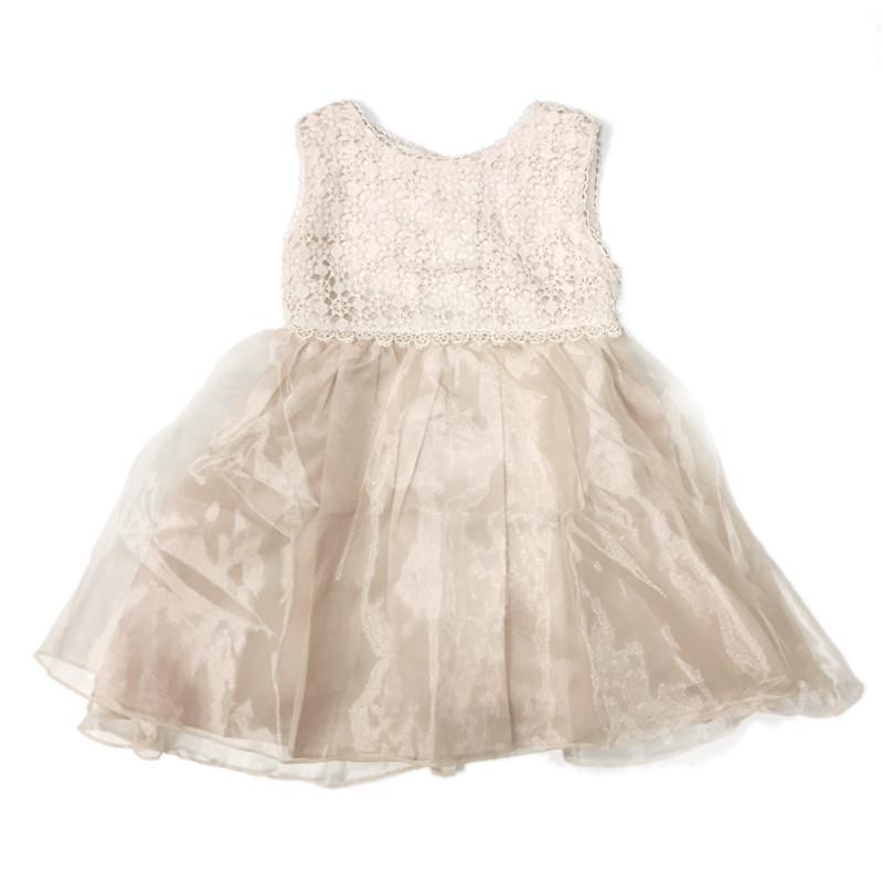 Blink Blank Crochet Snow Tull Dress Champagne - CanaBee Baby