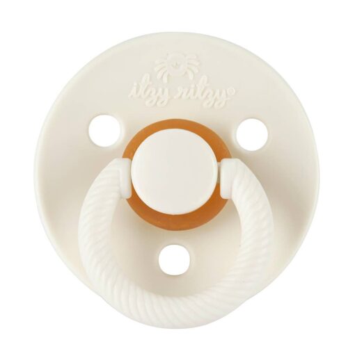 Itzy Ritzy Natural Rubber Pacifier 2pk - Coconut & Toast