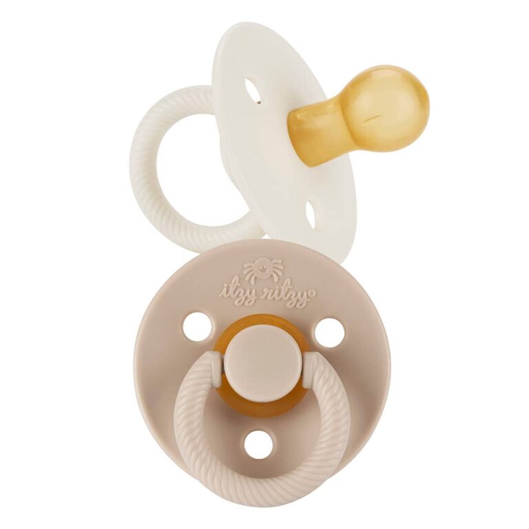 Itzy Ritzy Natural Rubber Pacifier 2pk - Coconut & Toast