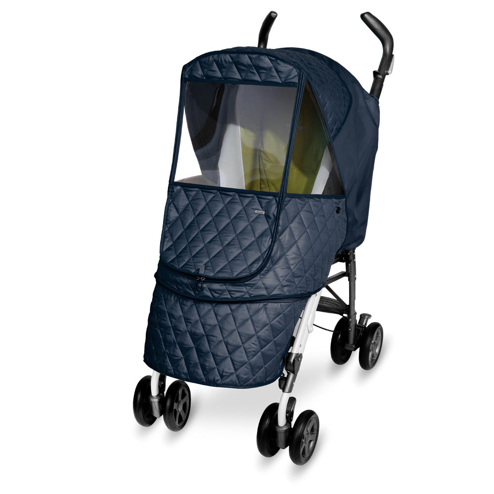 Manito Castle Alpha Quilted Stroller Weather Shield - Navy