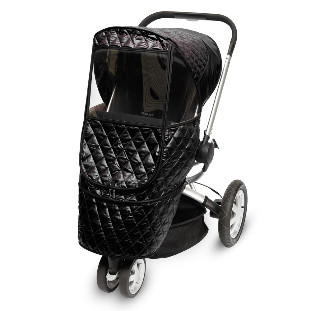 Manito Castle Beta Quilted Stroller Weather Shield - Black