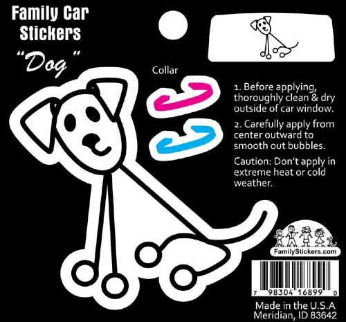 Family Car Stickers - Collar Dog
