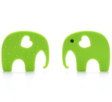 Woombie Chewlery Teether Elephant - Chartreuse
