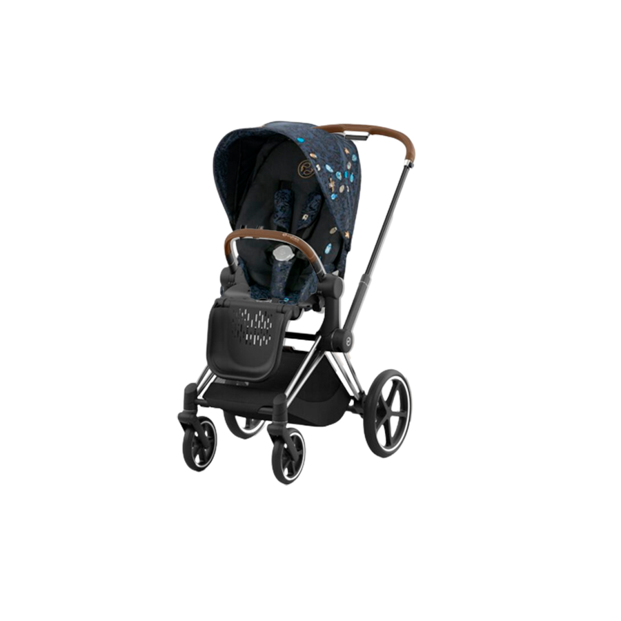 Cybex Priam4 - Chrome Brown Frame with Jewels of Nature Seat