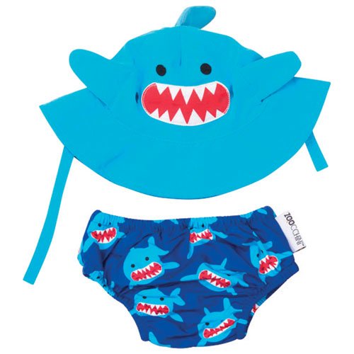 Zoocchini Swim Diaper & Sun Hat Set - Shark
