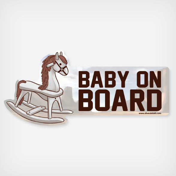 Oliver's Labels Baby On Board Horse