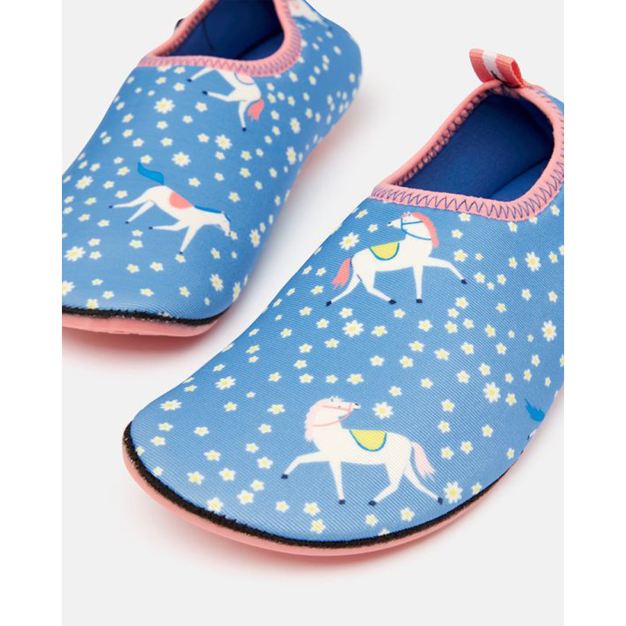 Joules Neoprene Slip On Shoes - Blue Horses