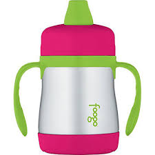 Thermos Foogo Stainless Steel Double Wall Sippy Cup Watermelon/Green 7oz