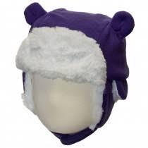 Calikids Fleece Bear Hat W1515 - Plum