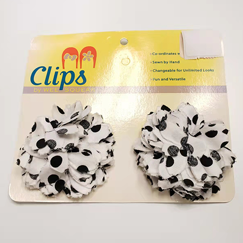 Wee Squeak Clips for Shoes & Hair - White/Black Dots
