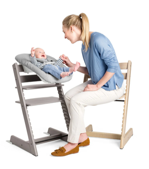 Stokke Tripp Trapp Baby Set with Harness & Extended Gliders - Storm Grey