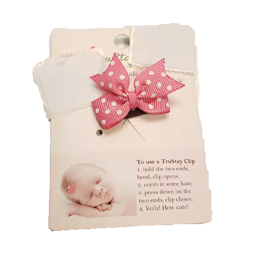 Twinklebelle Baby TruStay Hair Clip - Hot Pink Bow