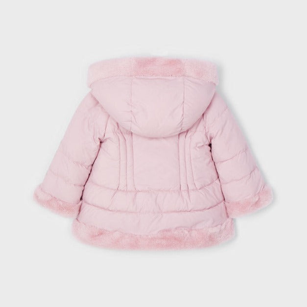 Mayoral Ecofriends Reversible Faux Fur Coat Baby - Petal 2441