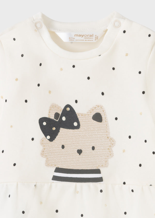 Mayoral Long Sleeve T-Shirt - Beige Kitty (2060-86)