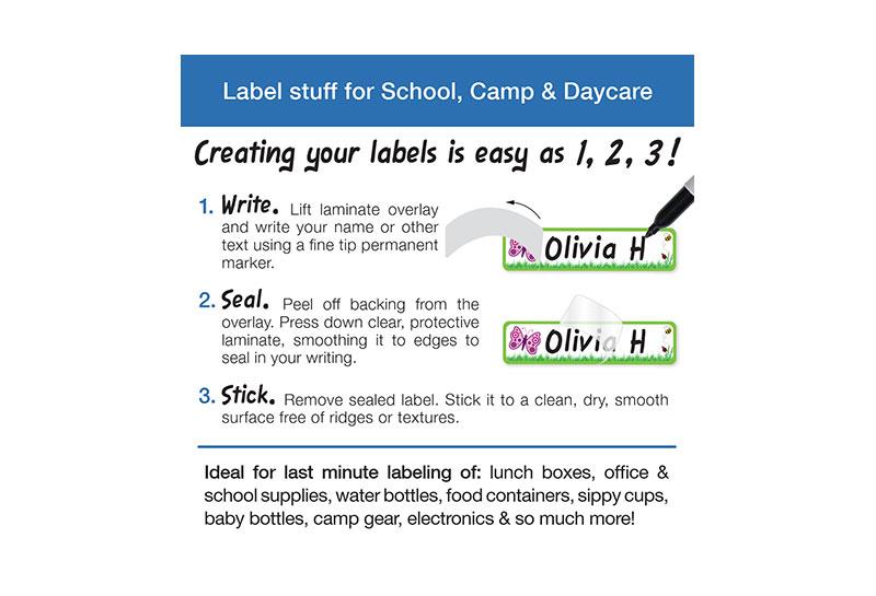 Emily Press Labels Write Your Own - Stripes Primary