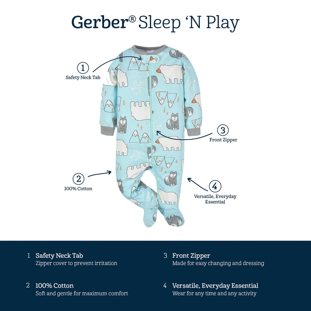 Gerber Sleep N Play Footie - Polar Pols