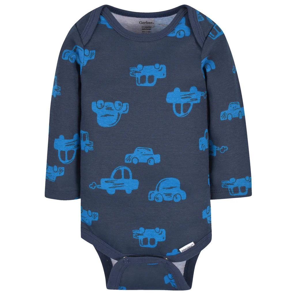 Gerber Long sleeve Onesies Bodysuit 3 Pack - Cars