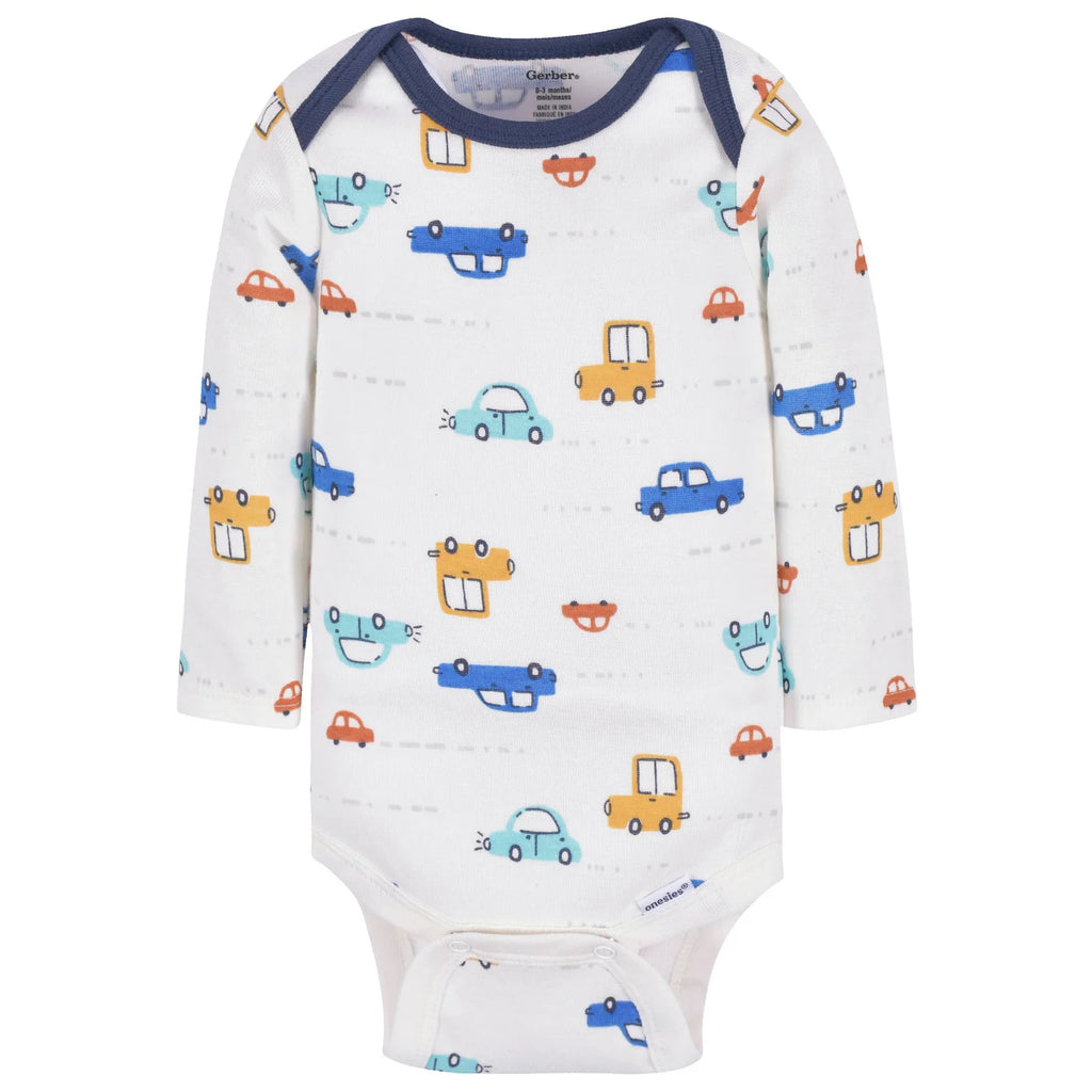 Gerber Long sleeve Onesies Bodysuit 3 Pack - Cars