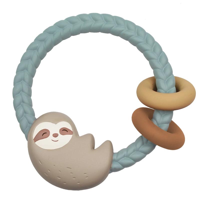 Itzy Ritzy Rattle™ with Teething Rings - Sloth
