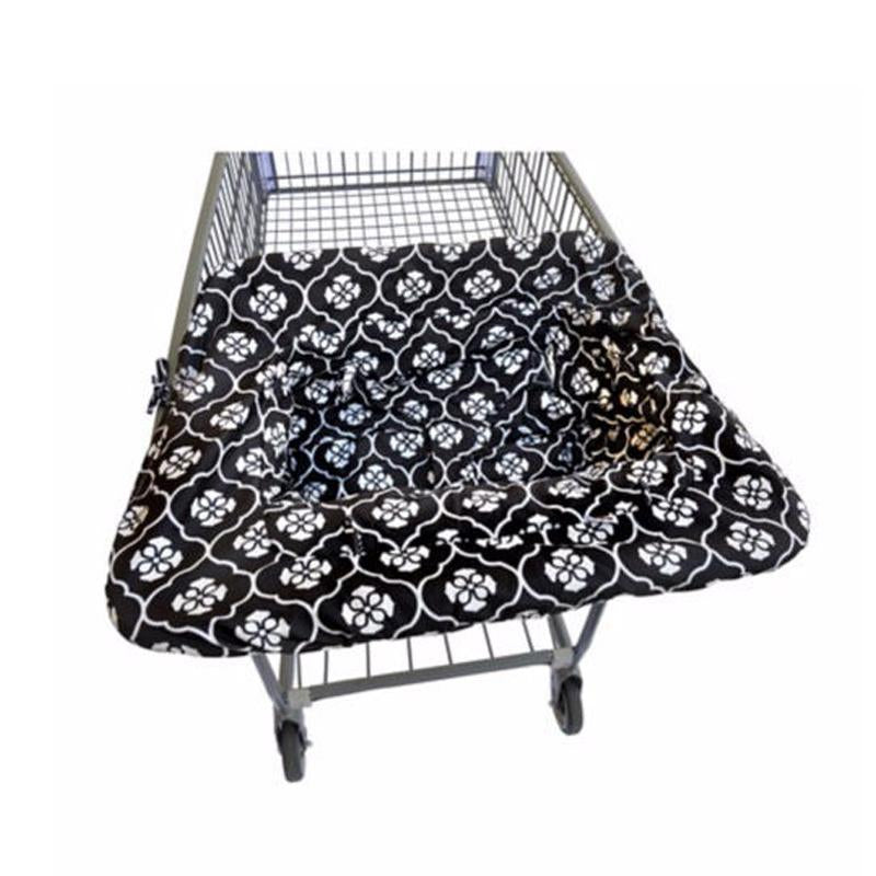 JJ Cole Shopcart Cover Black Floret - CanaBee Baby