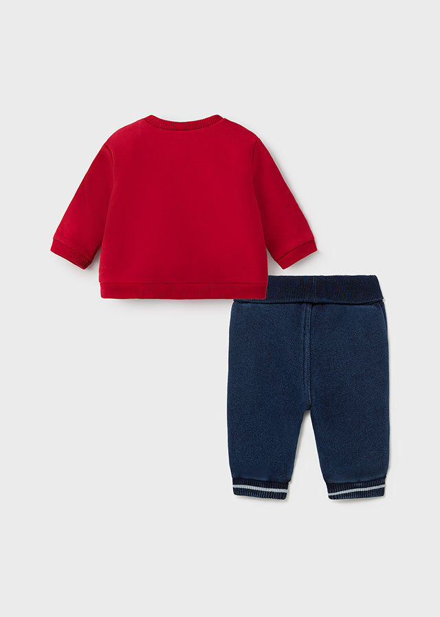 Mayoral Knit Jeans and Top Set - Red (2525-16)