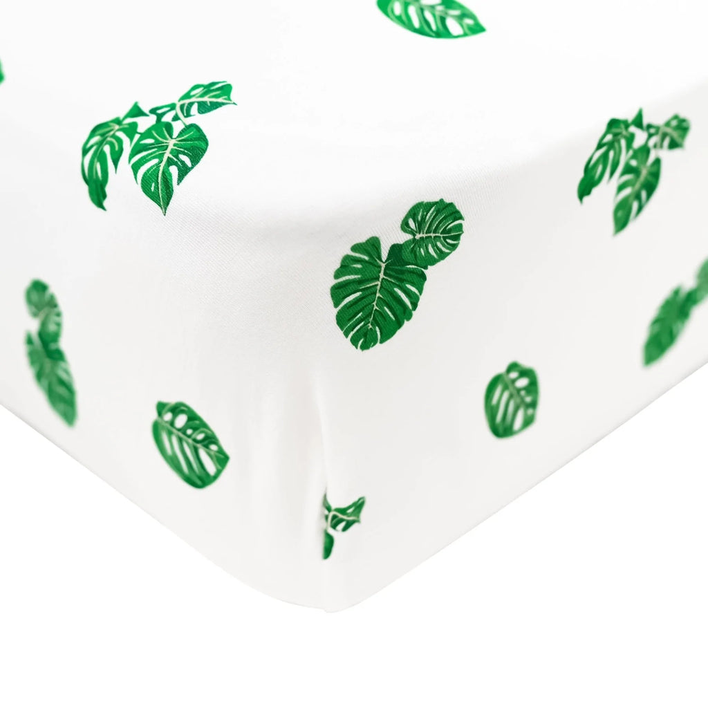 Kyte Baby Crib Sheet - Monstera