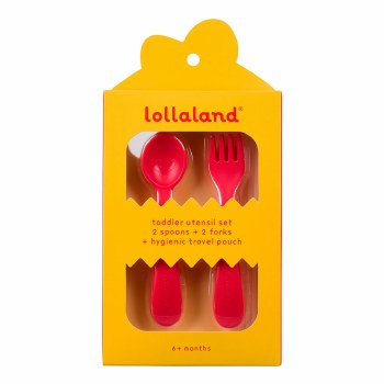 Lollaland Toddler Utensil 5pc Set - Red
