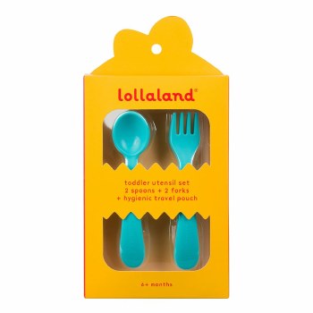 Lollaland Toddler Utensil 5pc Set - Turquoise