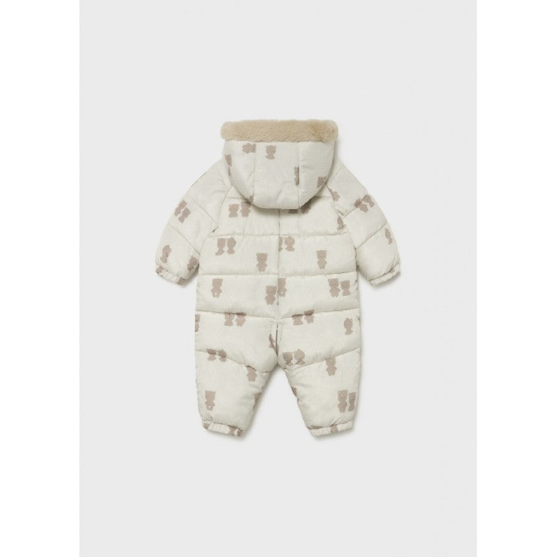 Mayoral Printed Winter Overall - Beige Bears (2662-25)