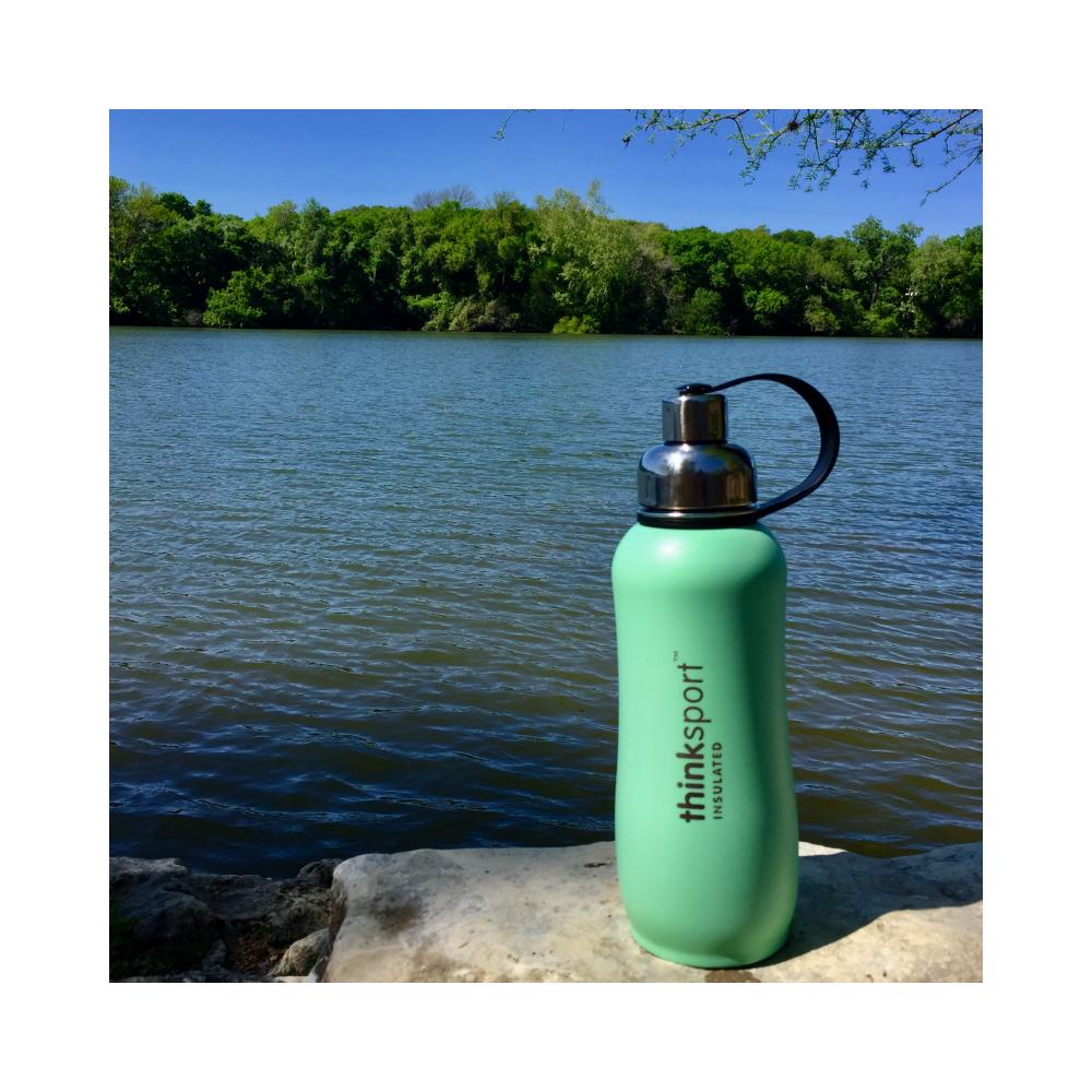 Thinksport Insulated Sports Bottle - 17oz (500ml) - Natural Silver