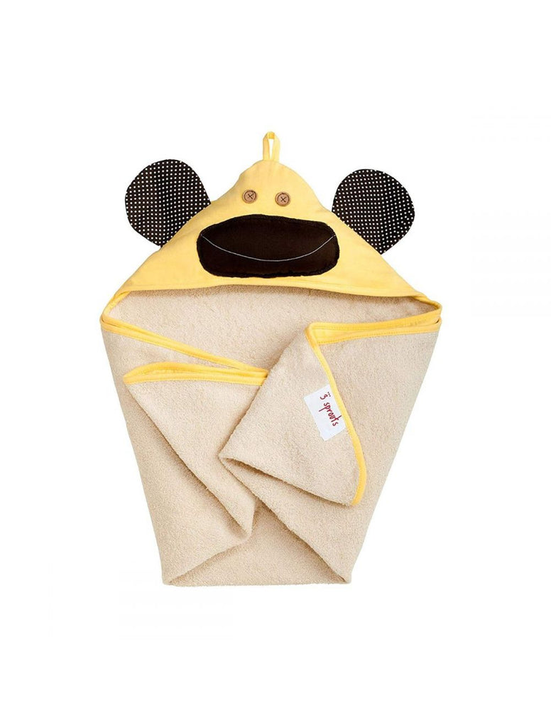 3 Sprouts Hooded Towel - Monkey Yellow