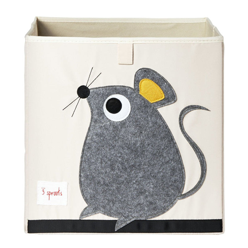3 Sprouts Storage Box Mouse Grey