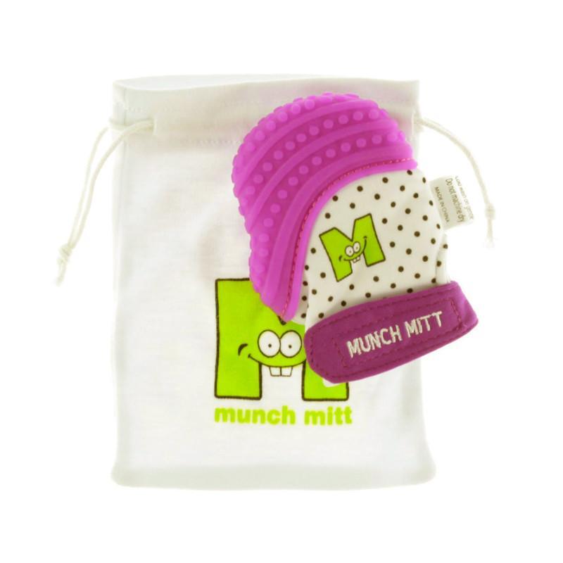 Munch Mitt Baby Teething Mitten - Pink - CanaBee Baby