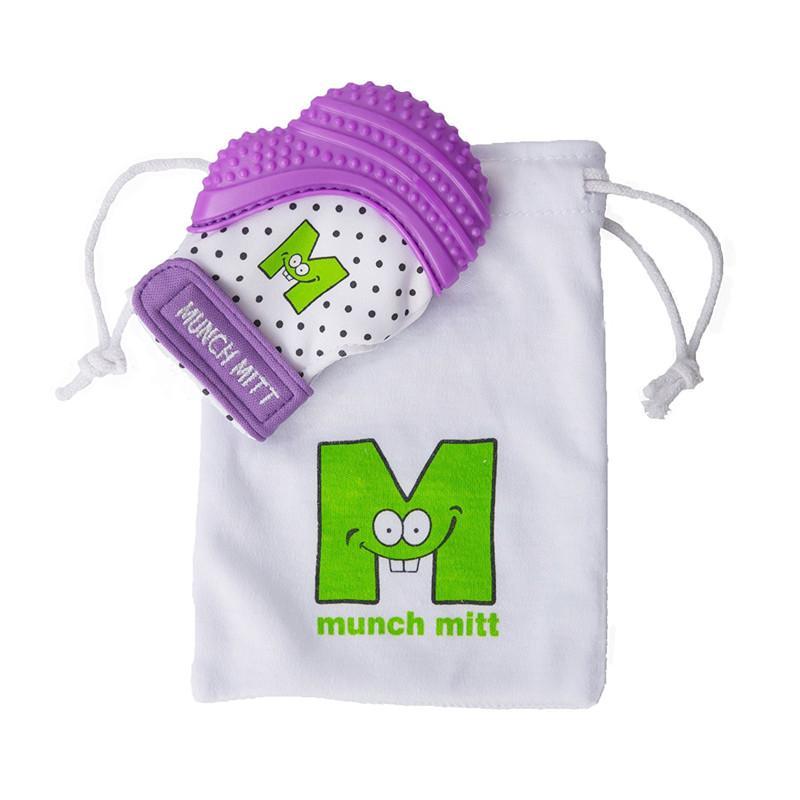 Munch Mitt Baby Teething Mitten - Purple - CanaBee Baby