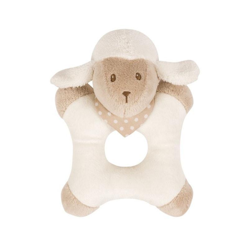Nattou Cappuccino Ring Rattle - Lamb - CanaBee Baby