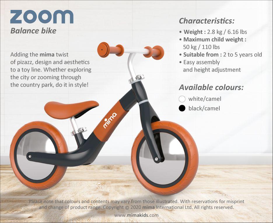 Mima Zoom Balance Bike Black Camel Babyrama.ca