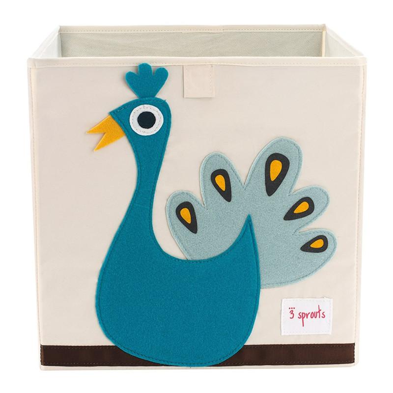 3 Sprouts Storage Box Peacock Blue