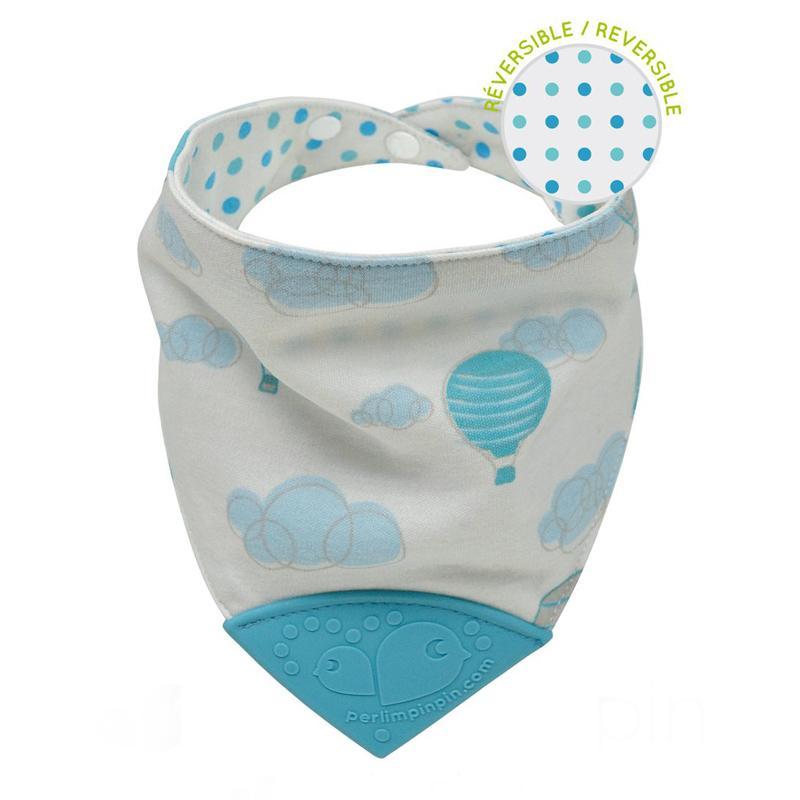 Perlim Pin Pin Bubbly Cotton Teething Bib - Balloons - CanaBee Baby