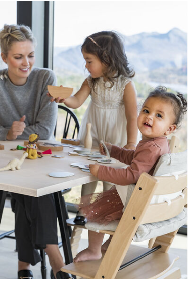 Stokke Tripp Trapp Highchair with Babyset & Harness - Serene Pink