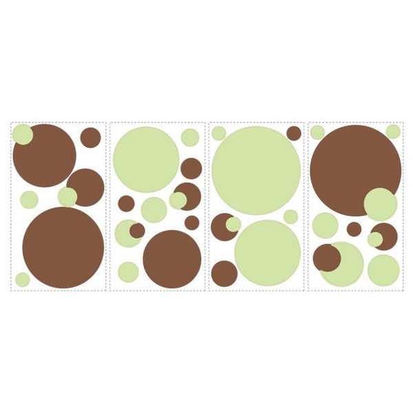 Roommates Just Dots Green&brown Wall Decals