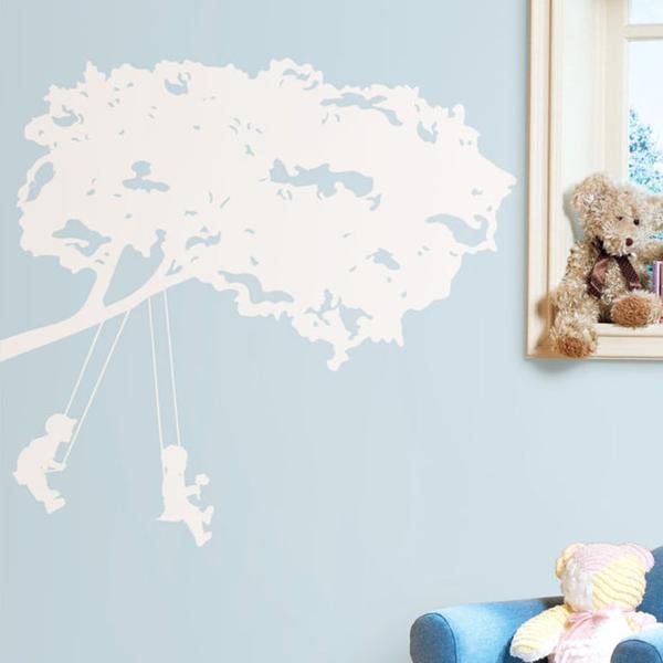 RoomMates Kids Kids On Swing Wall Decals