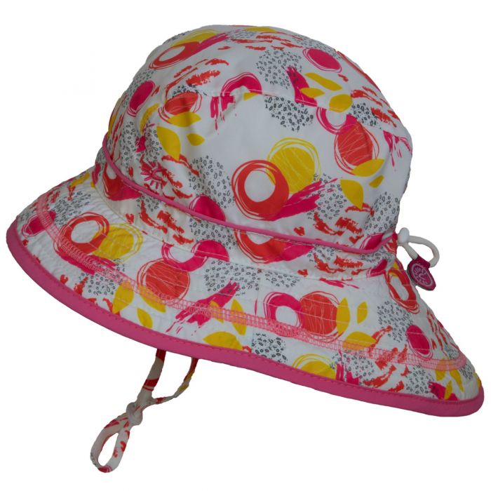 Calikids Summer UV Beach Hat 1716 - Pink Print