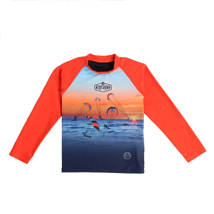 Nano Long Sleeve Rashguard T-shirt Orange