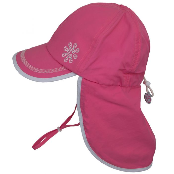 Calikids Summer UV Flap Hat S2011 - Hot Pink –