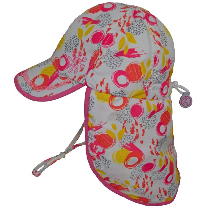 Calikids Summer UV Flap Hat S2011 - Pink Print
