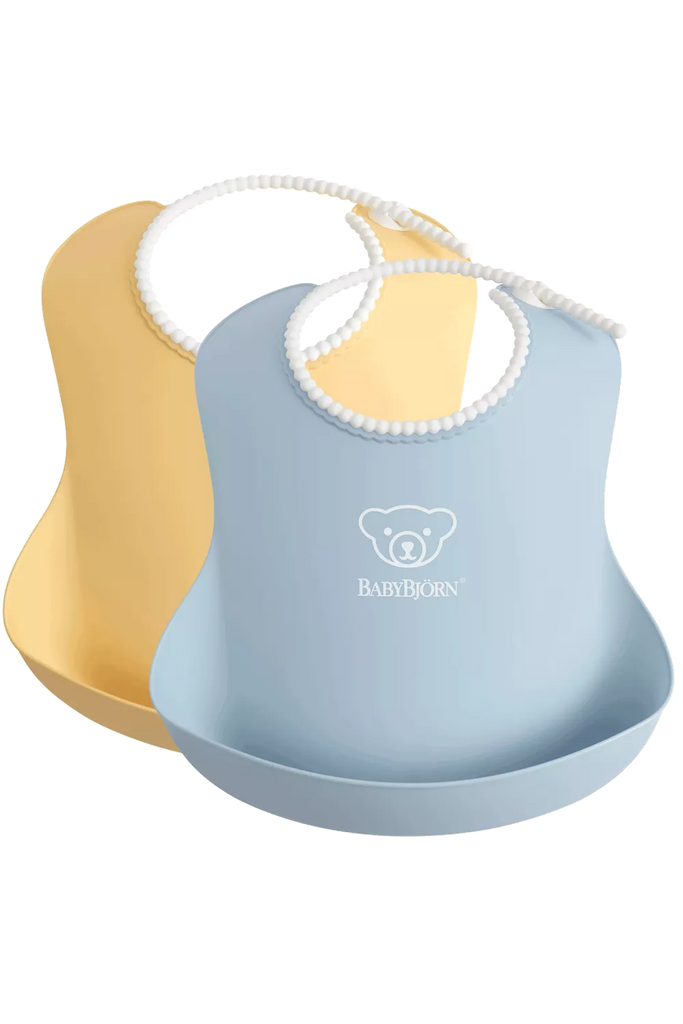 Babybjorn Baby Bib Powder 2pk - Yellow/Blue