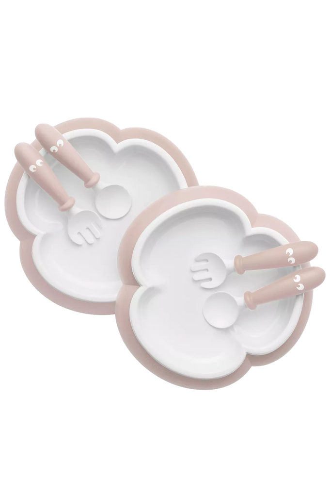 Babybjorn Baby Plate, Spoon & Fork Powder Pink - 2 Sets