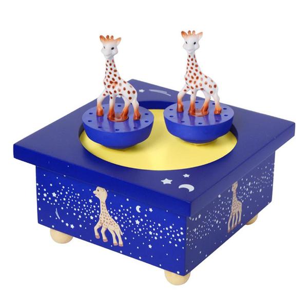 Sophie La Giraffe Trousselier Musical Wooden Box - Blue
