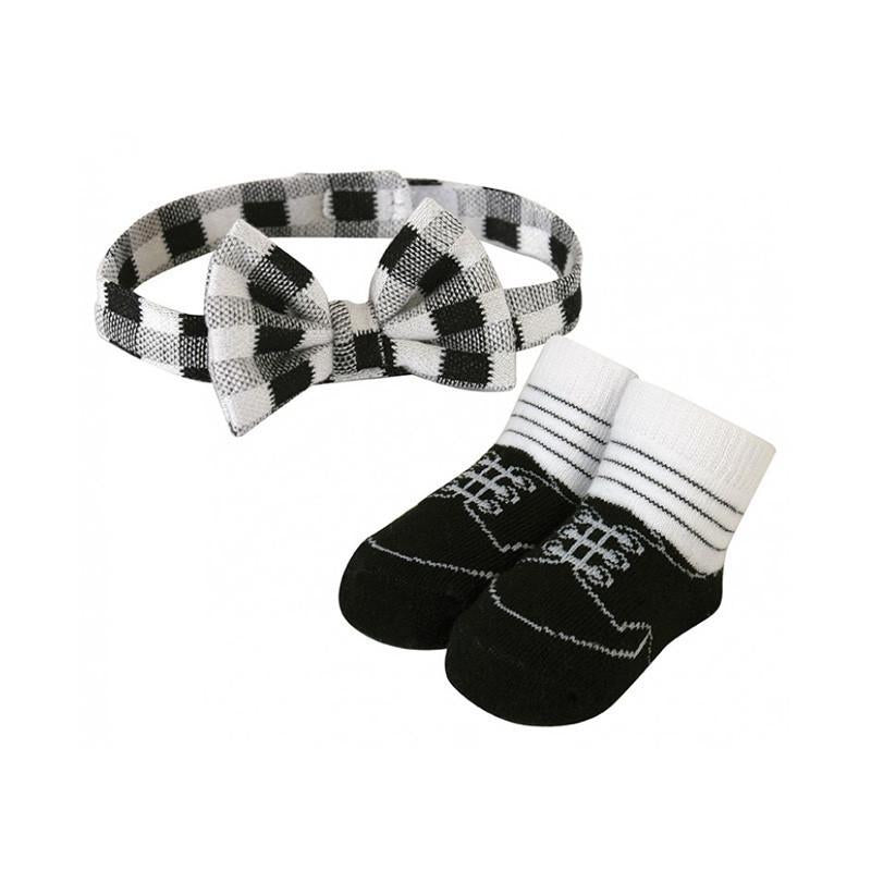 Stephan Baby Bow Tie & Sock Set - Black - CanaBee Baby